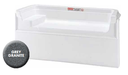 8' Straight Sunledge for 42" Wall Pools - Gray Latham